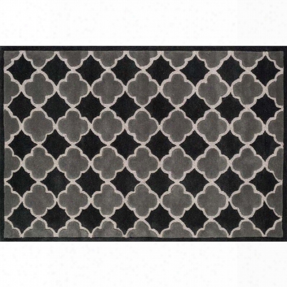 Loloi Brighton 9'3 X 13' Hand Hooked Wool Rug In Black And Gray