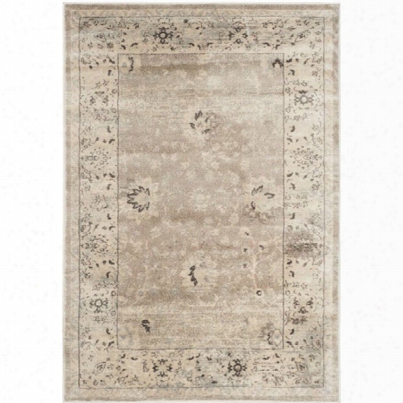 Safavieh Vintage 11' X 15' Rug In Light Gray And Ivory