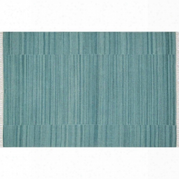 Loloi Anzio 7'9 X 9'9 Flat Weave Wool Rug In Aqua