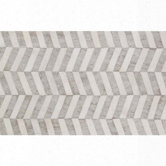 Loloi Dorado 2'6 X 8' Hide Rug In Gray And Ivory