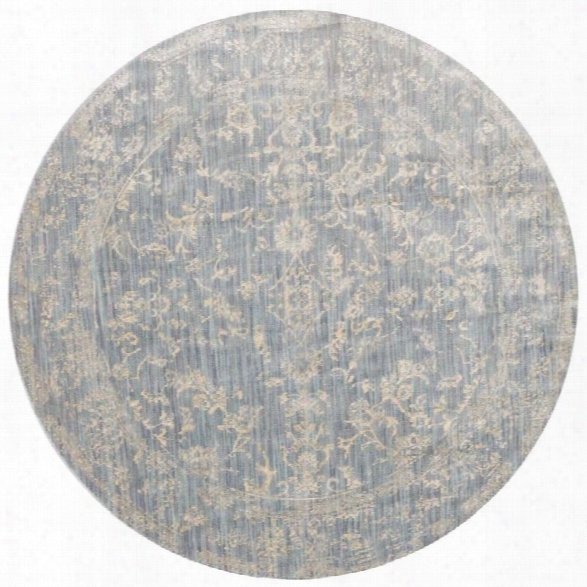 Loloi Florence 9'6 Round Rug In Blue And Ivory