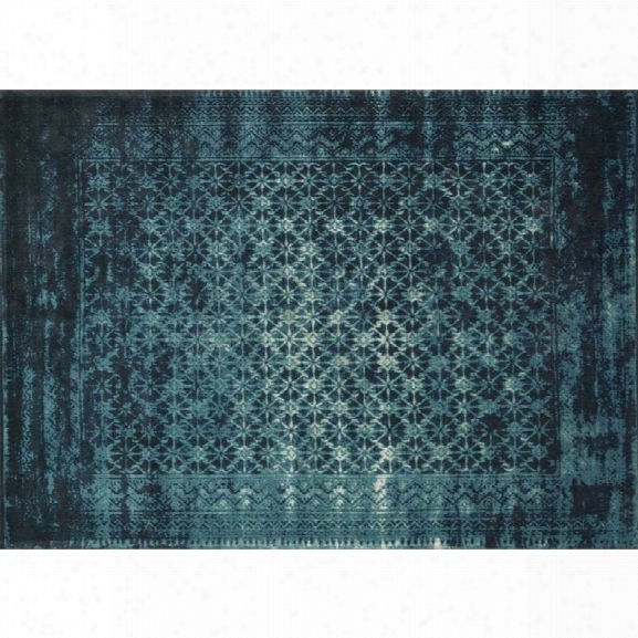 Loloi Journey 12' X 15' Power Loomed Wool Rug In Indigo And Blue