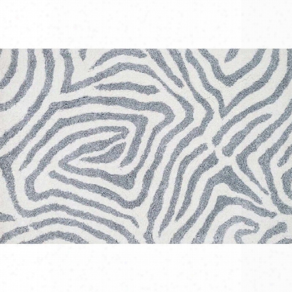 Loloi Kiara 7'9 X 9'9 Microfiber Shag Rug In Ivory And Gray