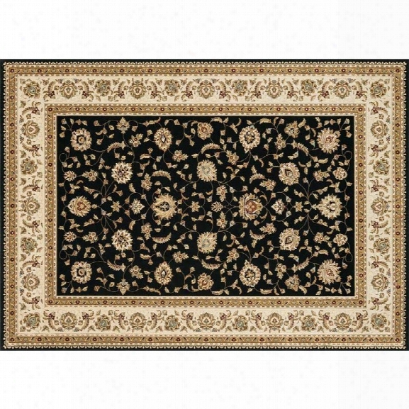 Loloi Welbourne 7'7 X 10'6 Power Loomed Rug In Black And Ivory