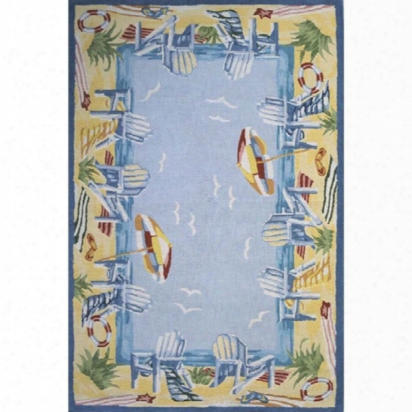 Momeni Coastal 8' X 11' Rug In Light Blue