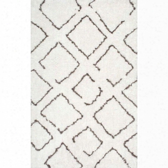 Nuloom 8' X 10' Bridgette Shaggy Rug In Ivory Brown