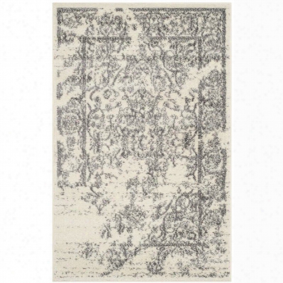 Safavieh Adirondack 12' X 18' Power Loomed Rug In Ivory And Silver