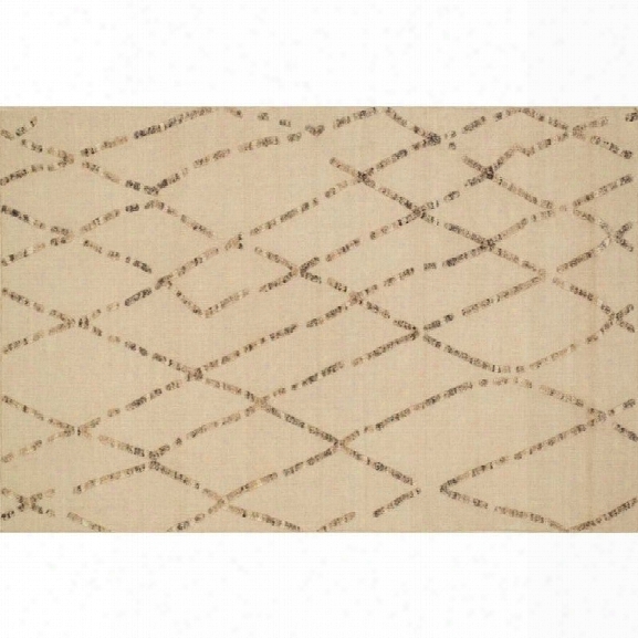 Loloi Adler 9'3 X 13' Hand Woven Wool Rug In White Sand