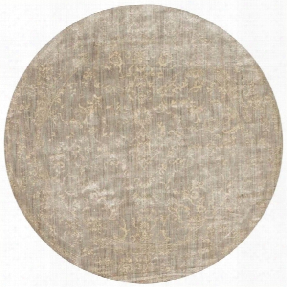Loloi Florence 9'6 Round Rug In Stone And Ivory
