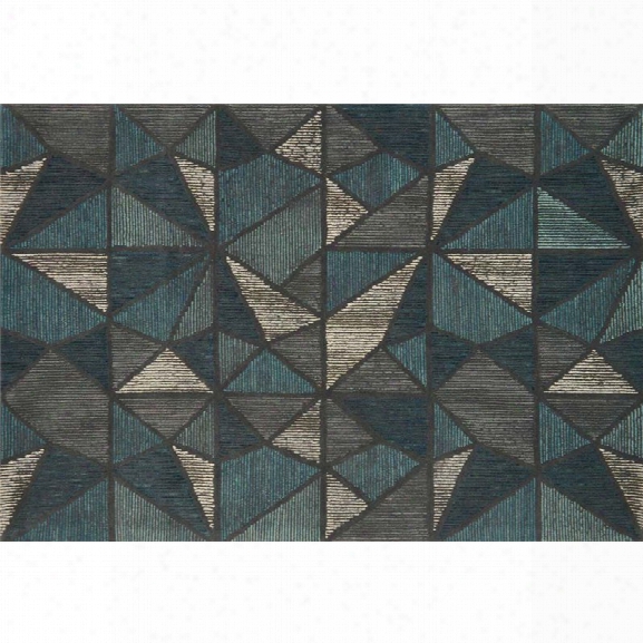 Loloi Gemology 9'3 X 13' Hand Made Wool Rug In Teal And Gray