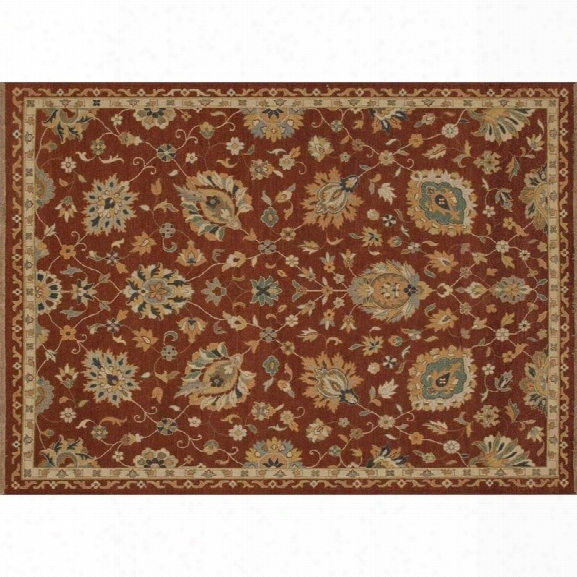 Loloi Laurent 4' X 6' Hand Knotted Wool Rug In Rust