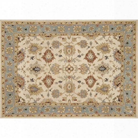 Loloi Laurent 9'6 X 13'6 Hand Knotted Wool Rug In Beige And Sky
