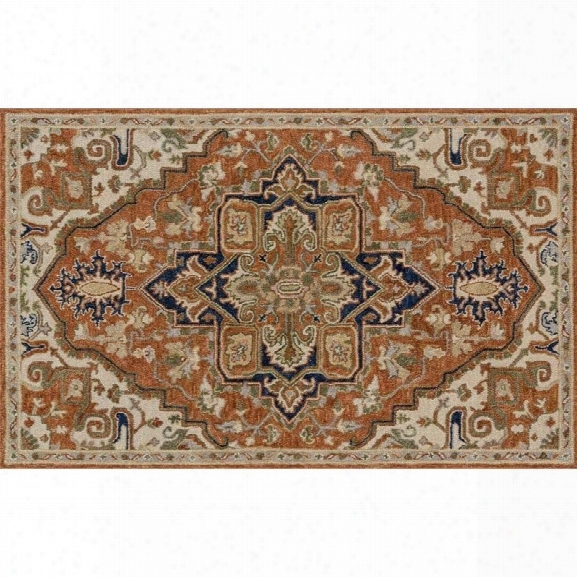 Loloi Underwood 9'3 X 13' Wool Rug In Rust And Stone