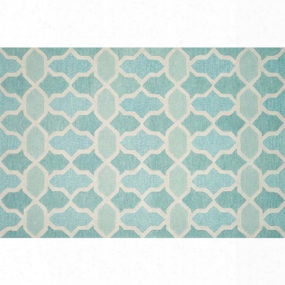 Loloi Weston 7'9 X 9'9 Hand Tufted Wool Rug In Aqua