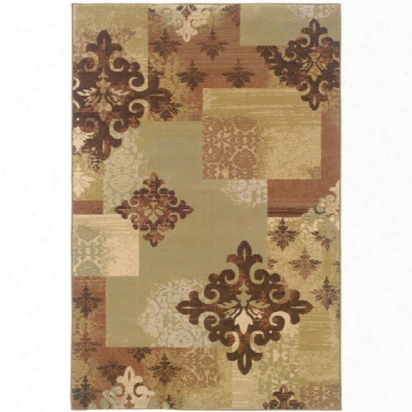 Oriental Weavers Genre 8' Square Machine Woven Rug In Gold