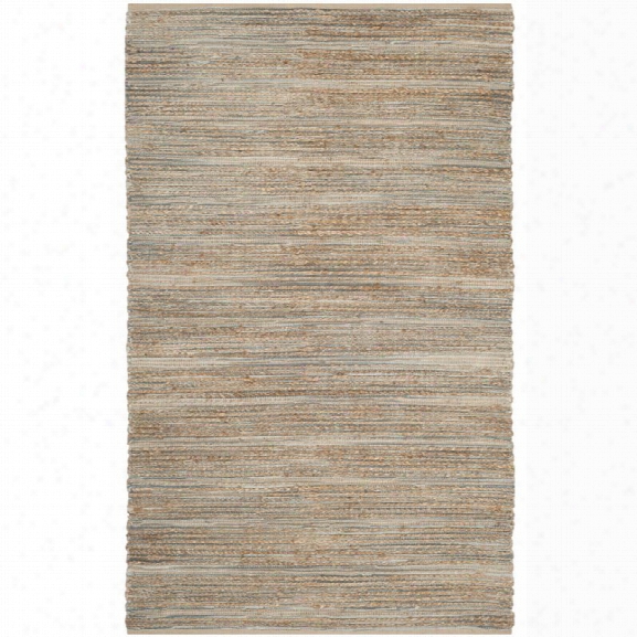 Safavieh Cape Cod 11' X 15' Hand Woven Jute And Cotton Rug In Blue