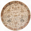 Loloi Anastasia 9'6 Round Rug in Ant Ivory and Rust