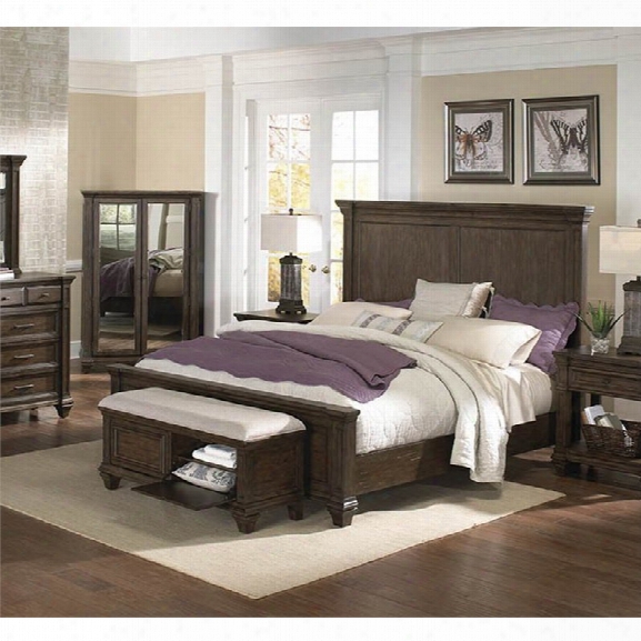 A-america Gallatin Queen Panel Bed In Mahogany