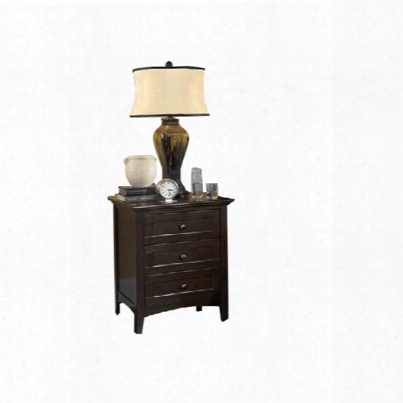 A-america Westlake 3 Drawer Nightstand In Dark Mahogany