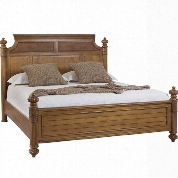 American Drew Grand Isle Island Panel Bed In Amber Finish-queen