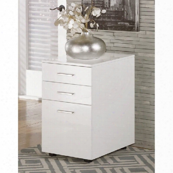 Ashley Baraga 3 Drawer File Cabinet In White