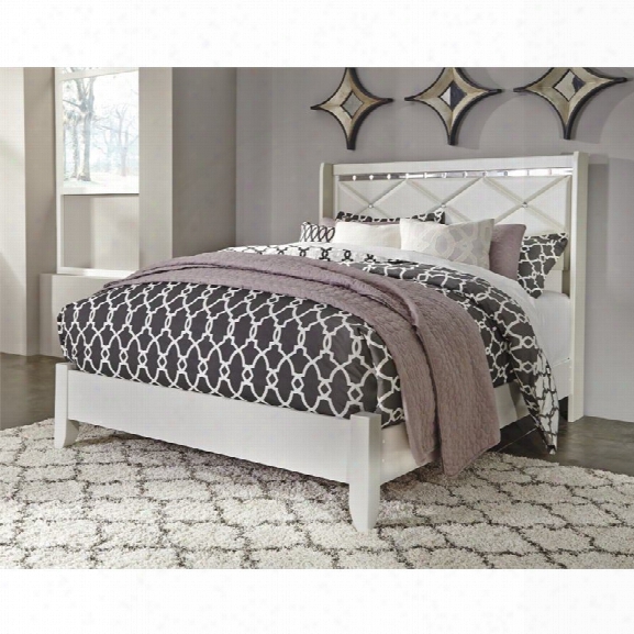 Ashley Dreamur Queen Panel Bed In Champagne