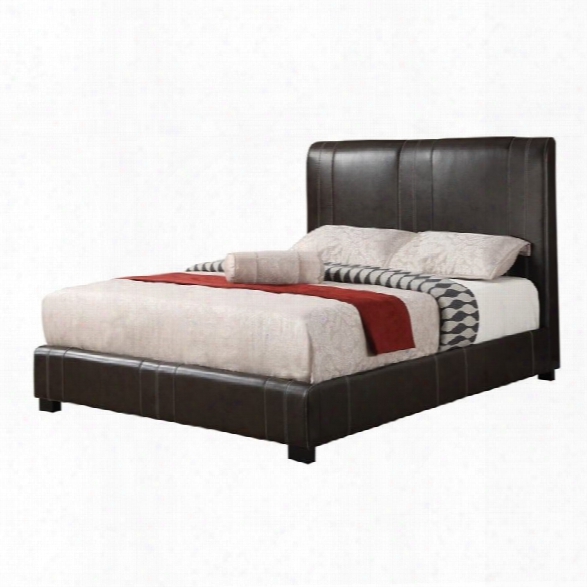 Coaster Caleb Faux Leather California King Bed In Black