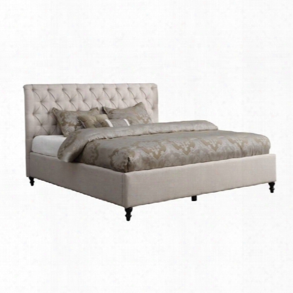 Coaster Farrah California King Upholstered Bed In Oatmeal