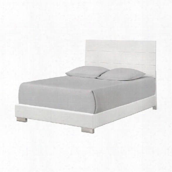 Coaster Felicity California King Panel Bed In High Gloss White