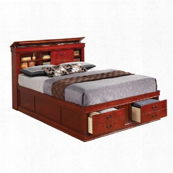 Coaster Louis Philippe King Bookcase Bed In Cherry