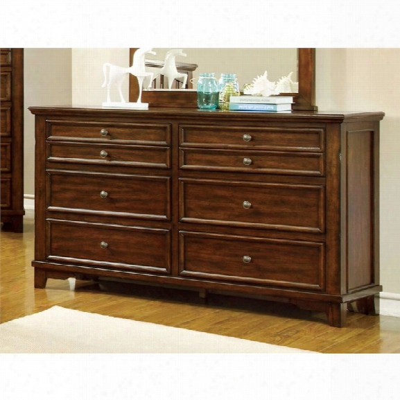 Furniture Of America Alred 6 Drawer Dresser In Cherry