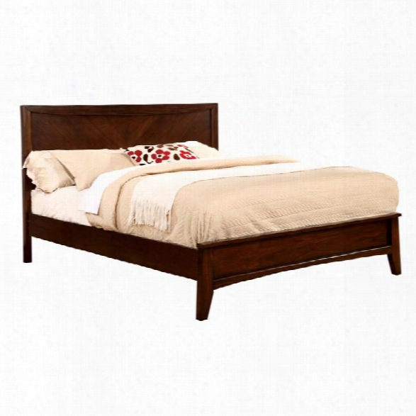 Furniture Of America Bryant King Platform Panel Bed In Brown Cherry