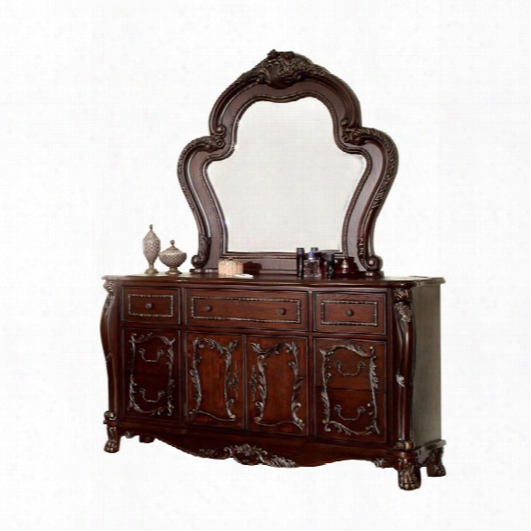 Furniture Of America Coppedge 7 Drawer Dresser And Mirror Set