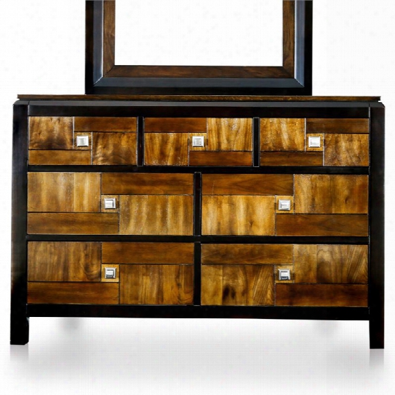 Furniture Of America Delia 6 Drawer Dresser In Aciacia