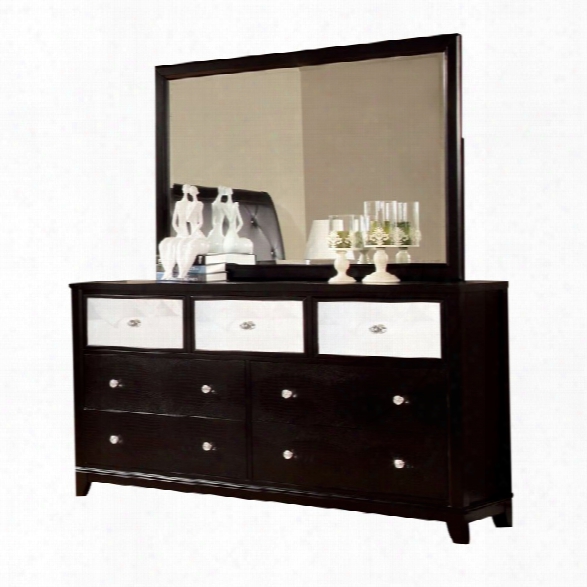 Furniture Of America Lillianne 7 Drawer Dresser And Mirror Set