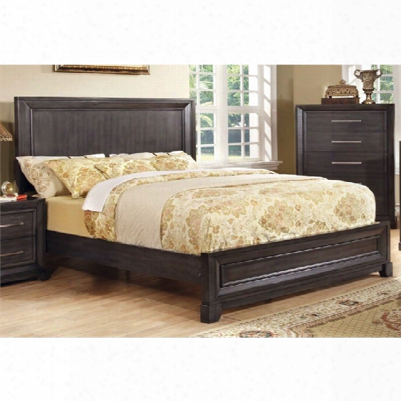 Furniture Of  America Prather California King Platform Bed In Dark Gray