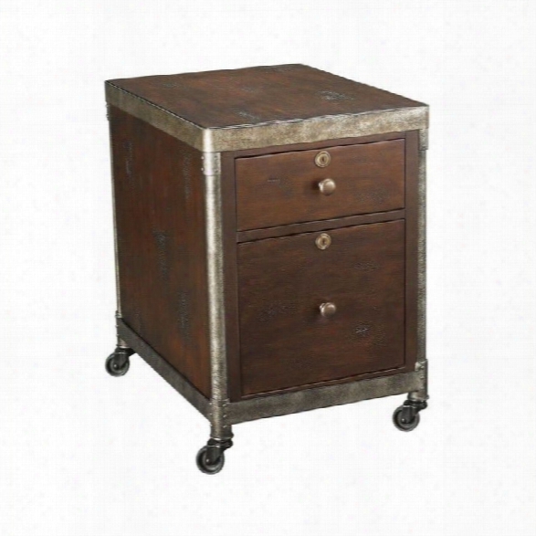 Hammary Structure Mobile File Cabinet In Distressed Brown