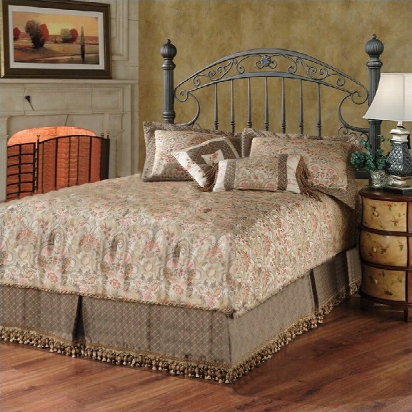 Hillsdale Chesapeake Metal Low Profile Queen Bed In Antique Black Gold Finish