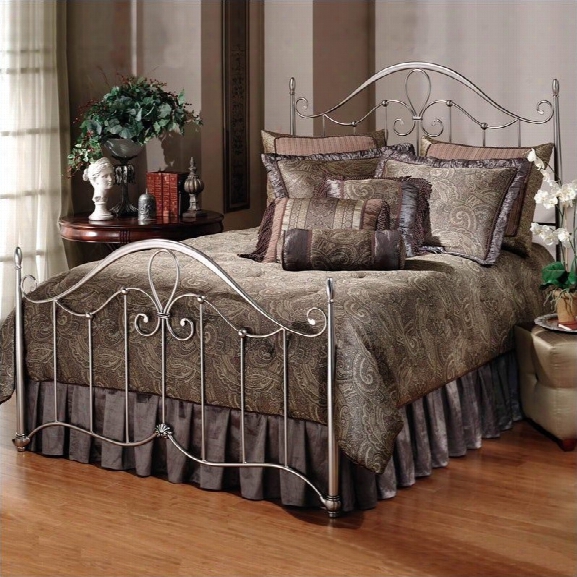 Hillsdale Doheny Metal Bed In Antique Pewter Finish-full