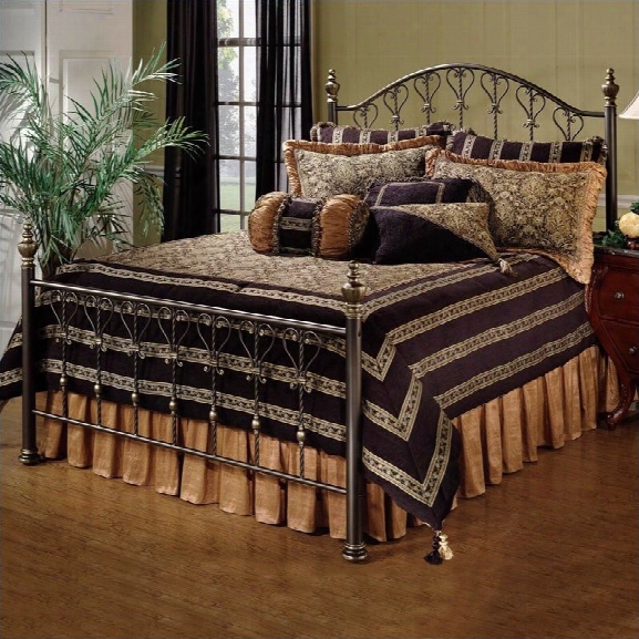 Hillsdale Huntley Metal Panel Bed In Dusty Bronze Finish-full