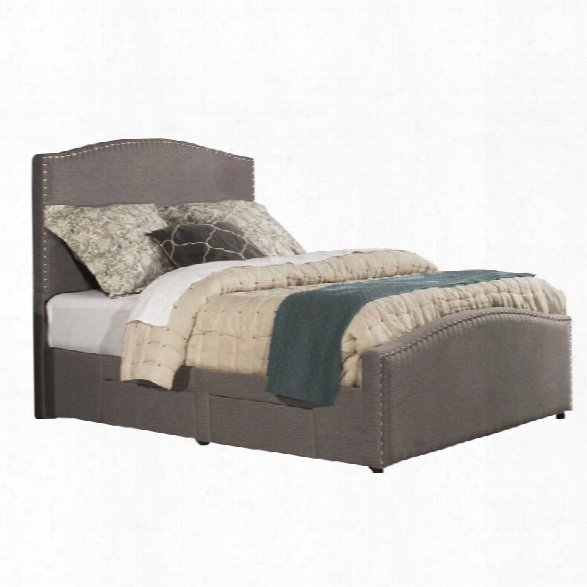 Hillsdale Kerstein Upholstered Queen Storage Panel Bed With Rails