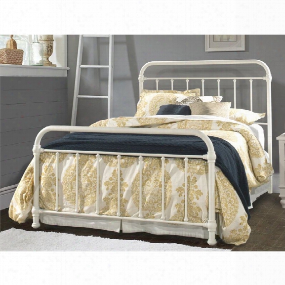 Hillsdale Kirkland Full Metal Spindle Panel Bed In White