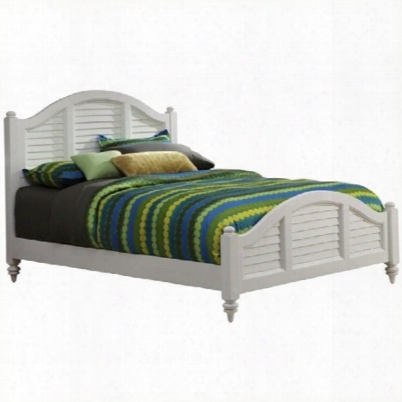 Home Styles Bermuda Bed In Brushed White Finish-queen