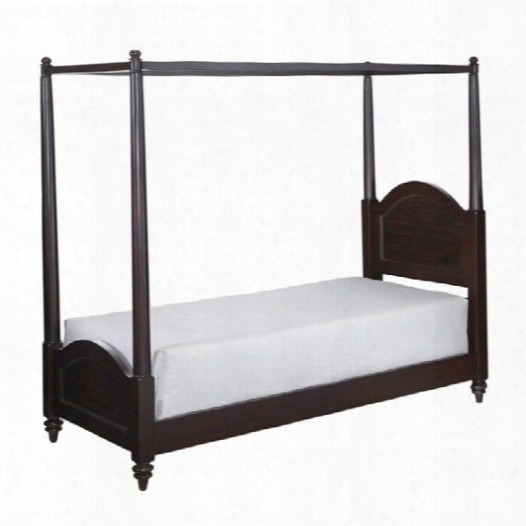 Home Styles Bermuda Wood Twin Canopy Bed In Espresso