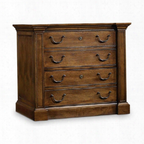 Hooker Furniture Archivist 4 Drawer Filing Cabinet In Toffee