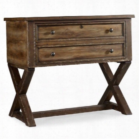 Hooker Furniture Melange Bennett X-base Lateral File Iin Distressed Pine