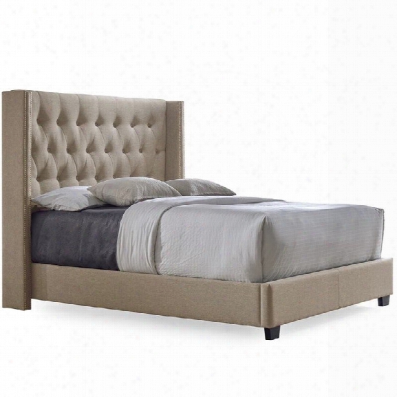 Katherine Upholstered King Bed In Brown