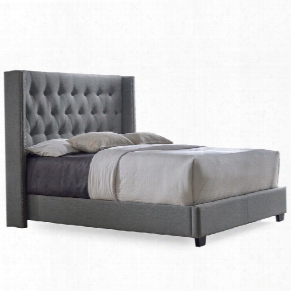 Katherine Upholstered King Bed In Gray