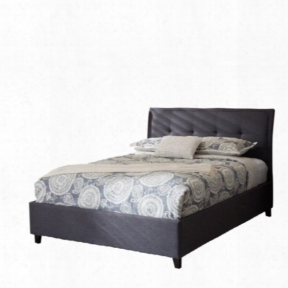 Lea Queen Platform Bed In Dark Gray