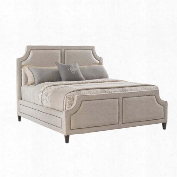 Lexington Kensin Gton Place Chadwick Upholstered Panel Bed In Oatmeal-queen